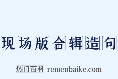 现场版合辑造句是什么意思的图片